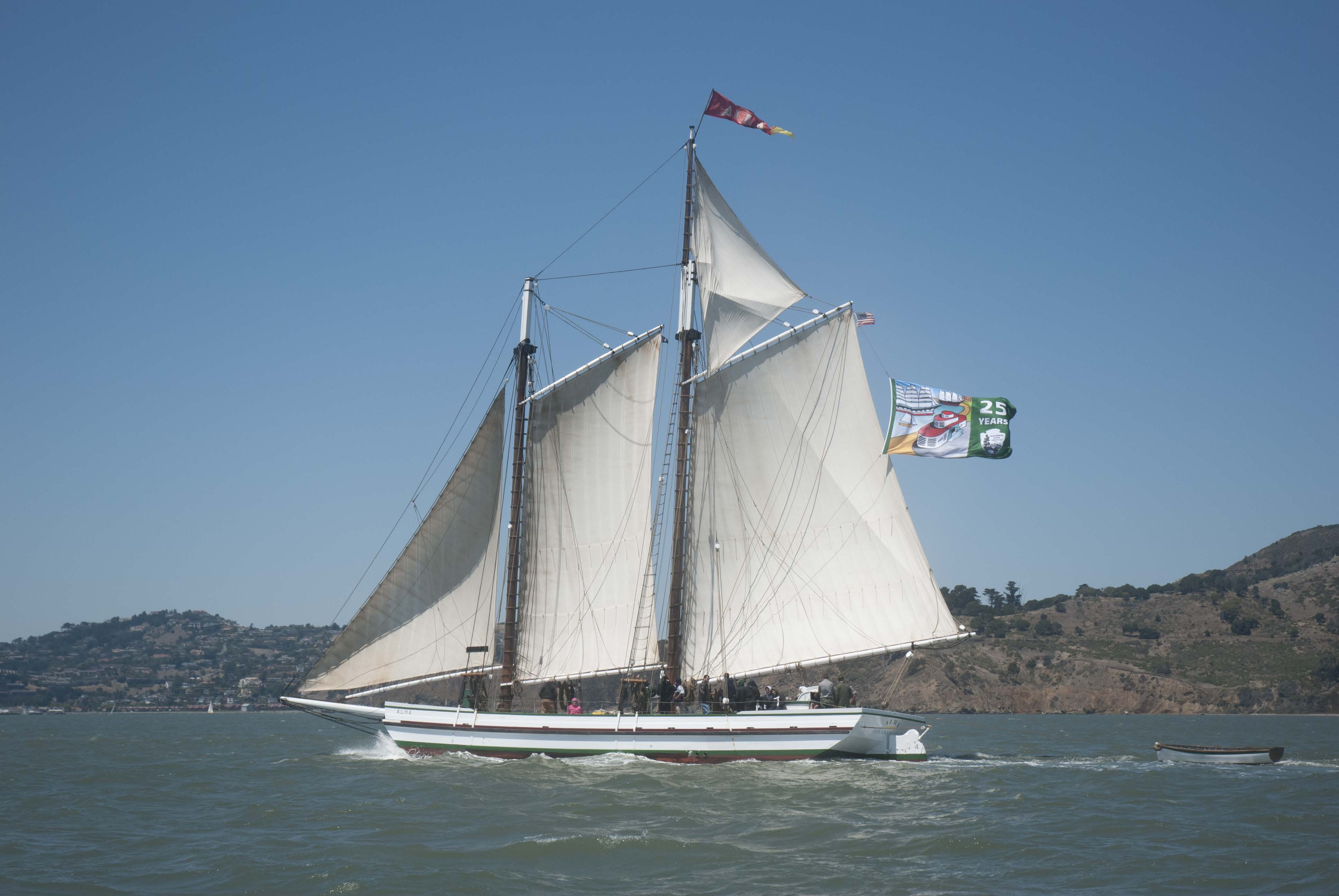 Alma Sailing by Angel Island