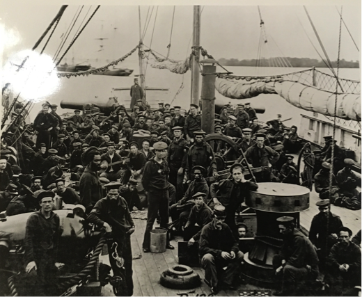 The crew of the steamship Miami circa 1862-1865