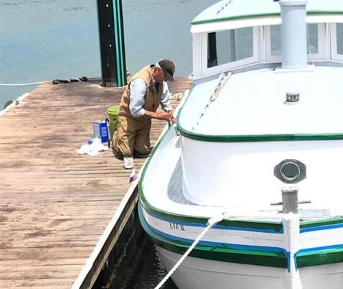 Small Craft Shop volunteer working on EVA B