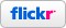 Blue, red and white logo for flickr.
