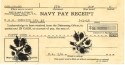 Scanned image of Navy dog Jay J. Jib's paycheck with pawprint