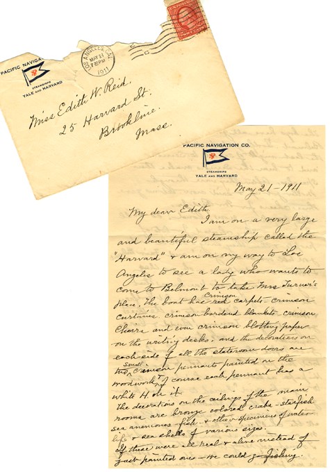 Letter from Mrs William Reid to Miss Edith W. Reid (SAFR 8342)