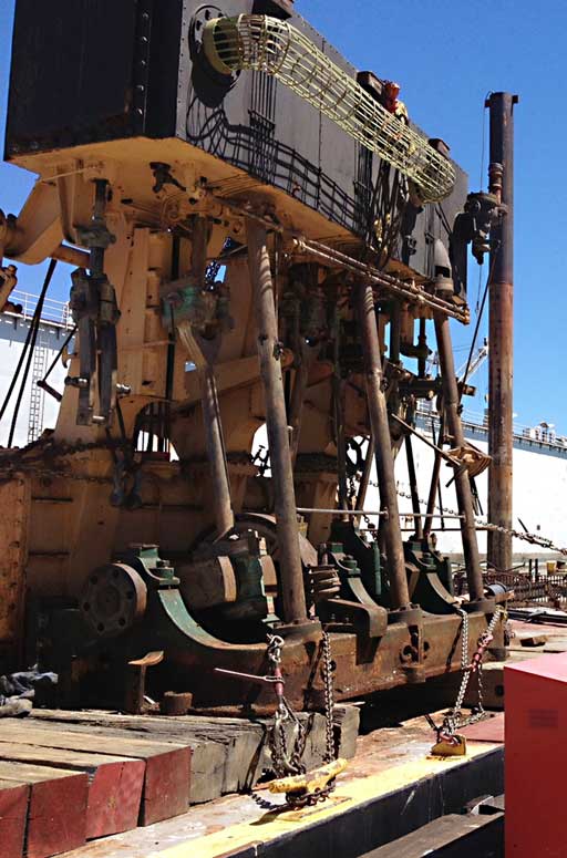 A large triple expansion engine that powered the steam schooner WAPAMA.