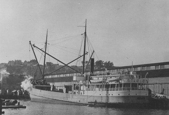 Steam schooner dockside in 1931.