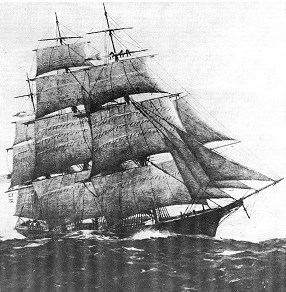 The Flying Cloud, a Gold Rush era clipper ship.