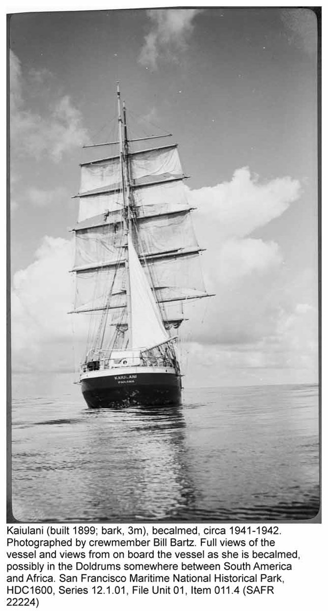 An historic photo of a sailing vessel.