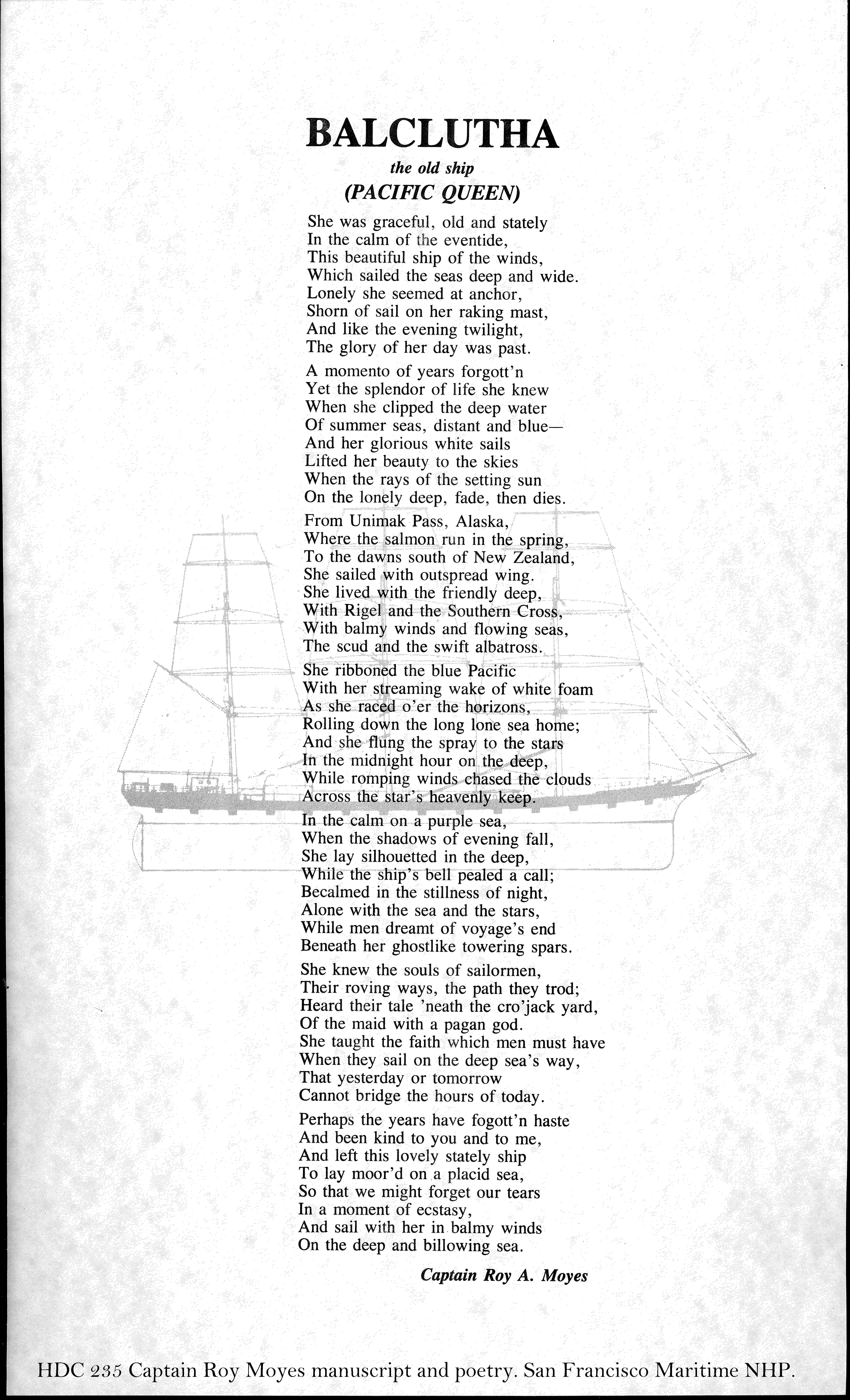 Famous Poem About The Sea Poetry in Ocean - San Francisco Maritime National Historical Park (U.S. National Park Service)