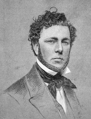 A black and white image of a man from the 1800s.