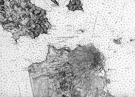 A map of San Francisco Bay published in 1883. A map of San Francisco Bay published in 1883.