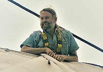 Chris Maden Working on a Sail Chris Maden Working on a Sail