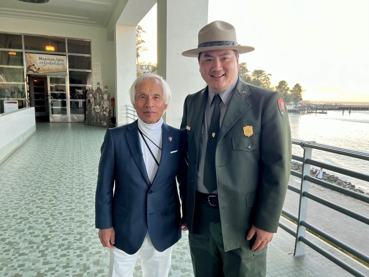 Kenichi_Horie_receiving_honorary_NPS_pin Kenichi Horie receiving an honorary NPS pin.