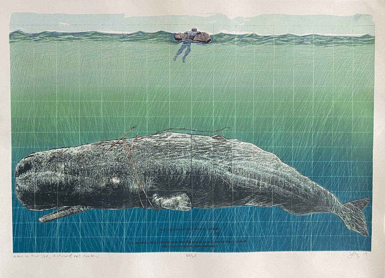 "Here is the Sea" by Jos Sances Mural reproduction of "Here is the Sea" by Jos Sances