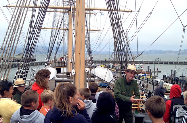 NPS Ranger leading Interpretive Program