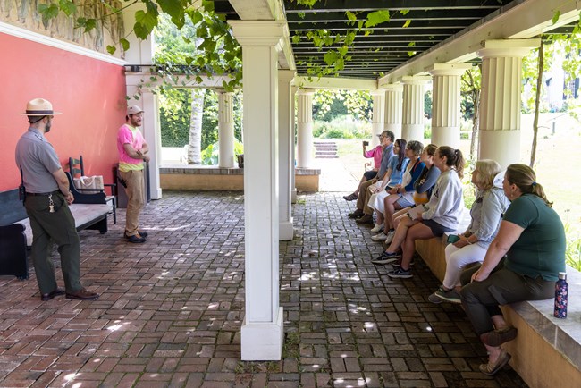 Educators on pergola