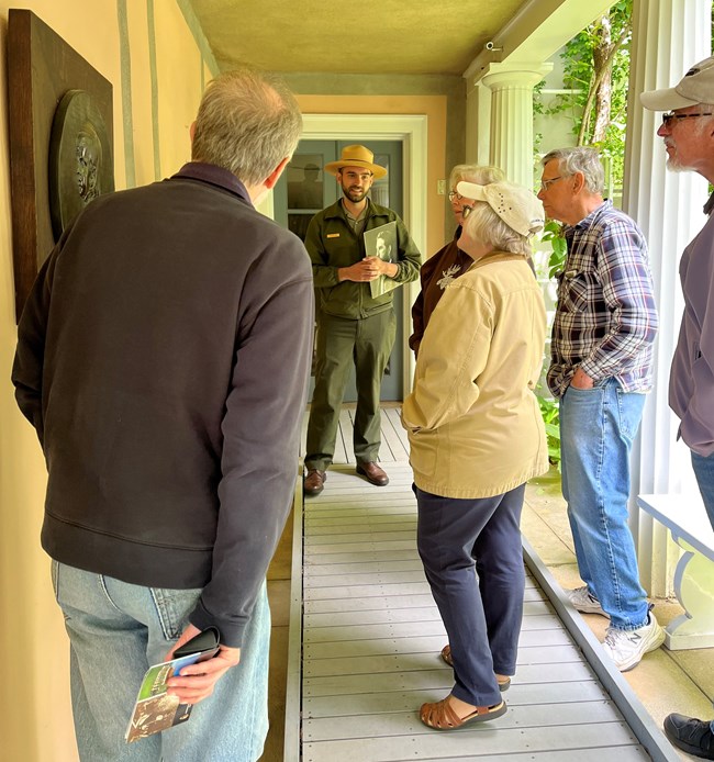 Tour group with Ranger Newt Rose