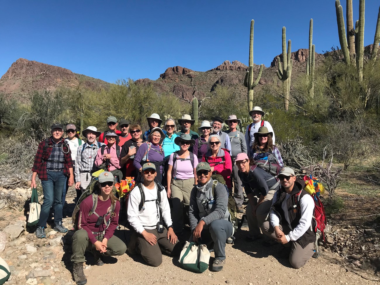 Tucson Mountain Hiking group photo