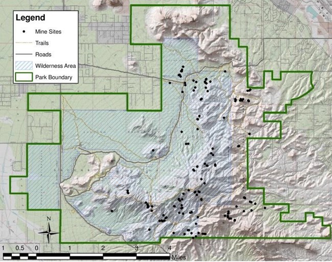 Map of mining area