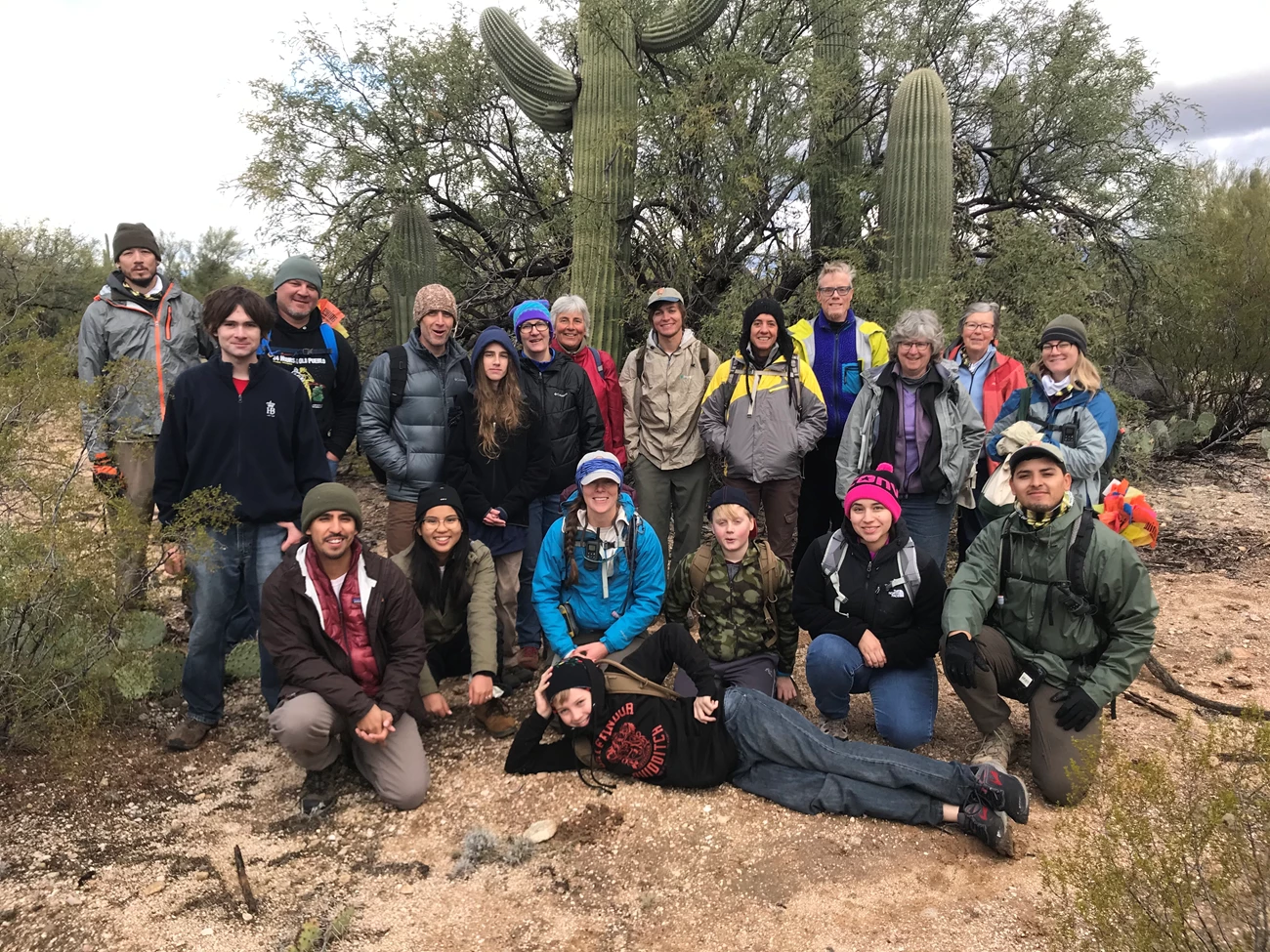Park staffs and volunteers group photo Group photo after the census