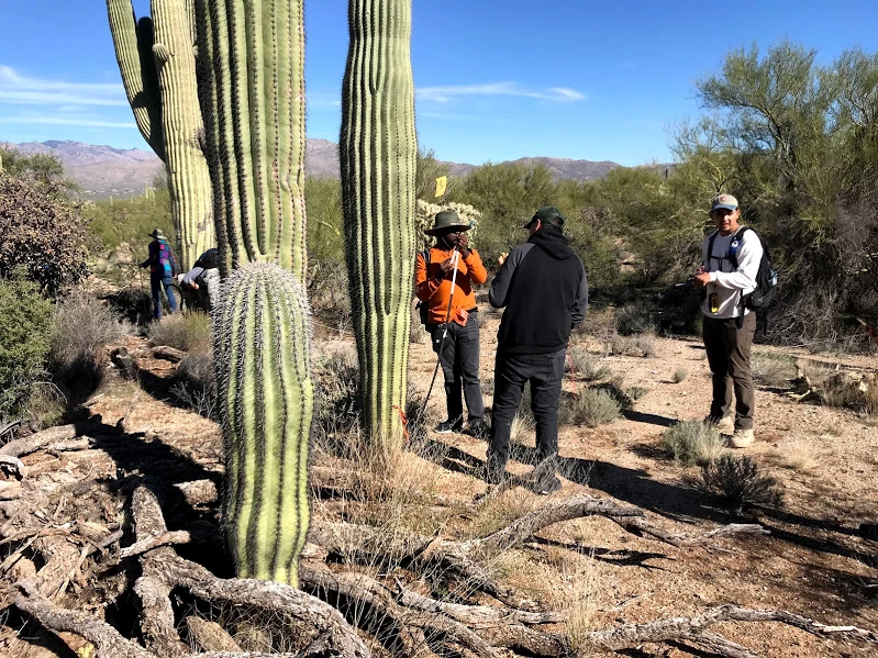 ACPA students Students out in the field