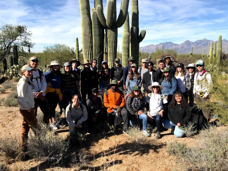 ACPA students, teacher, and park staff Group photo after the census