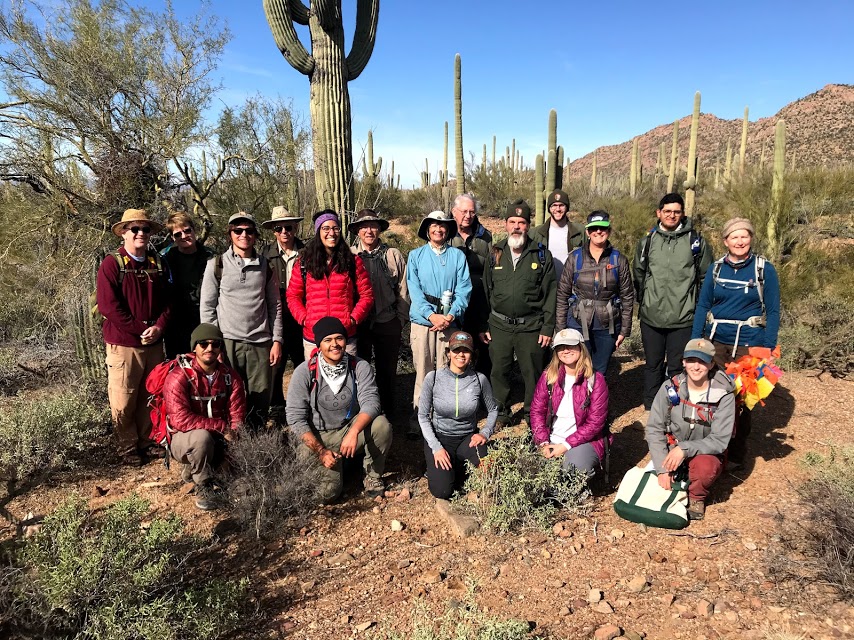 Group photo at the plot after the census.