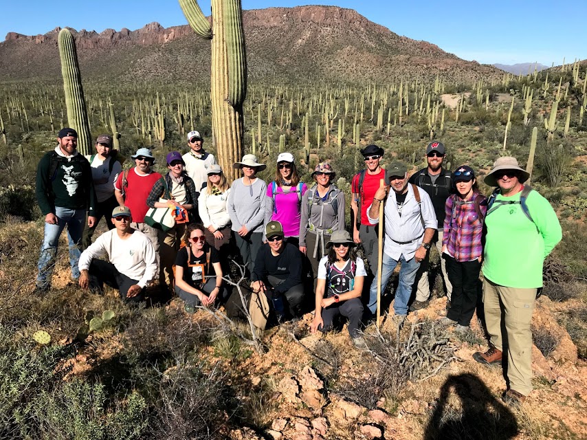 Group photo on the plot after the census.