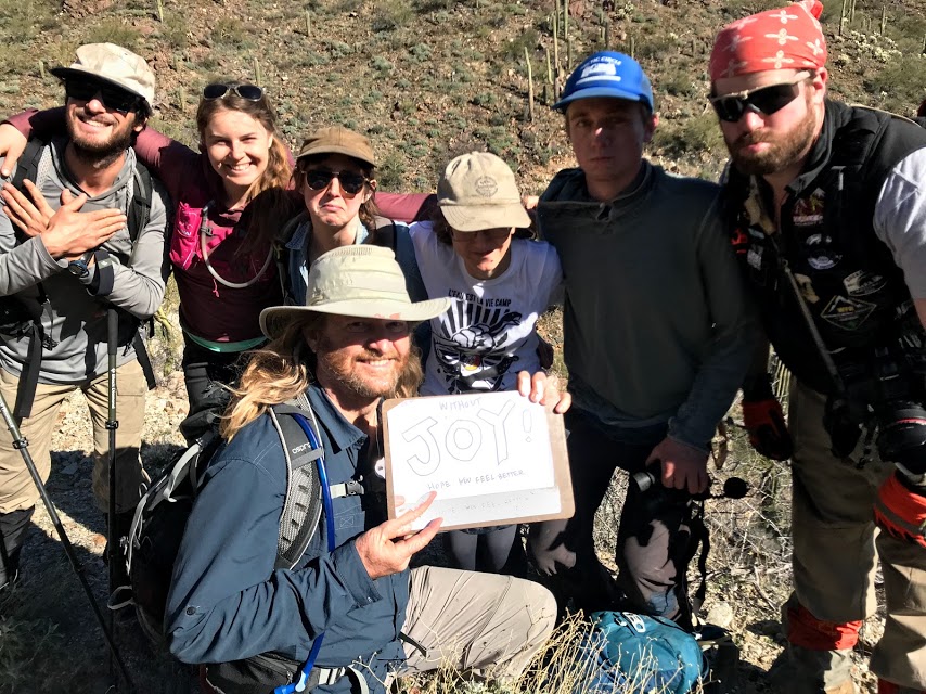 Volunteers gather to share a personal message to Joy
