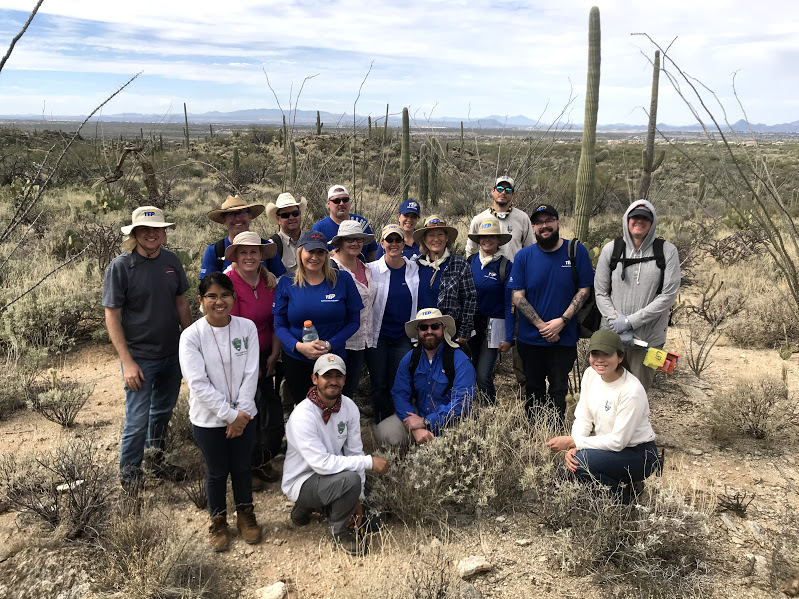 TEP volunteers and park staff group photo.