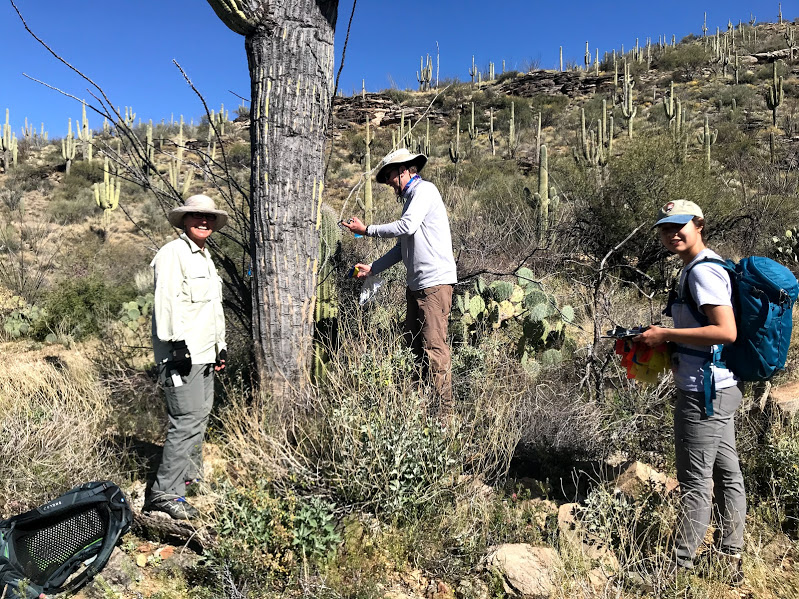 Adventure Scientists collecting field data