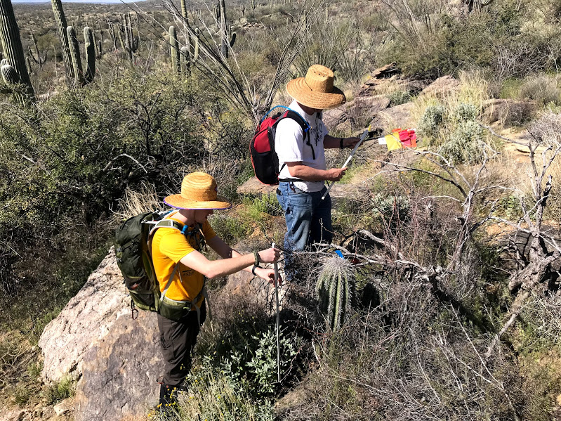 Adventure Scientists collecting field data