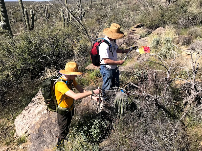 Adventure Scientists collecting field data Adventure Scientists collecting field data