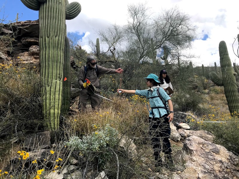 Adventure Scientists collecting field data