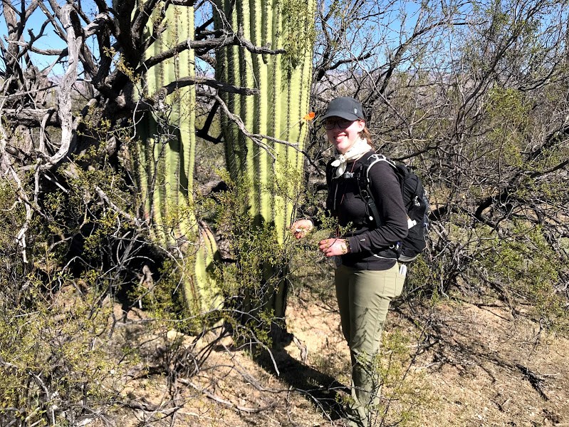 Adventure Scientist with saguaro