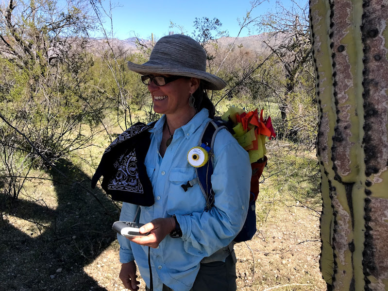 Adventure Scientist taking GPS data