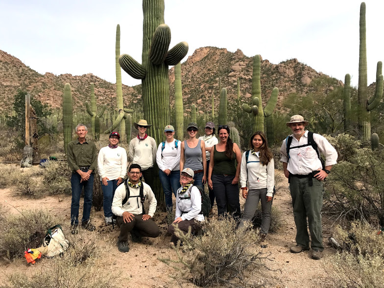 Park volunteers and interns taking a group photo after the census