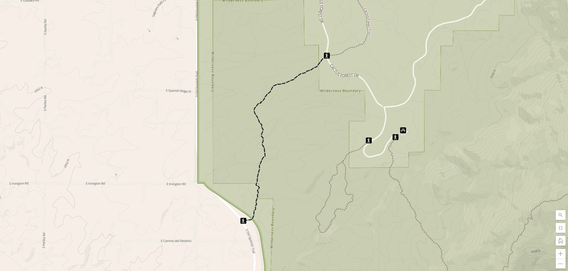 Cactus Forest South trail map