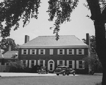 Front facade of the Old Orchard home, a georgian styled mansion. Front facade of the Old Orchard home, a georgian styled mansion.