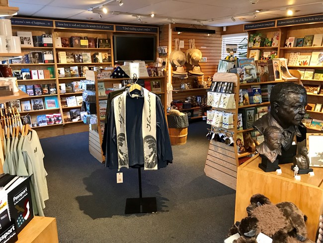 Theodore Roosevelt books and souvenirs displayed in Sagamore Hill's bookstore. Theodore Roosevelt books and souvenirs displayed in Sagamore Hill's bookstore.