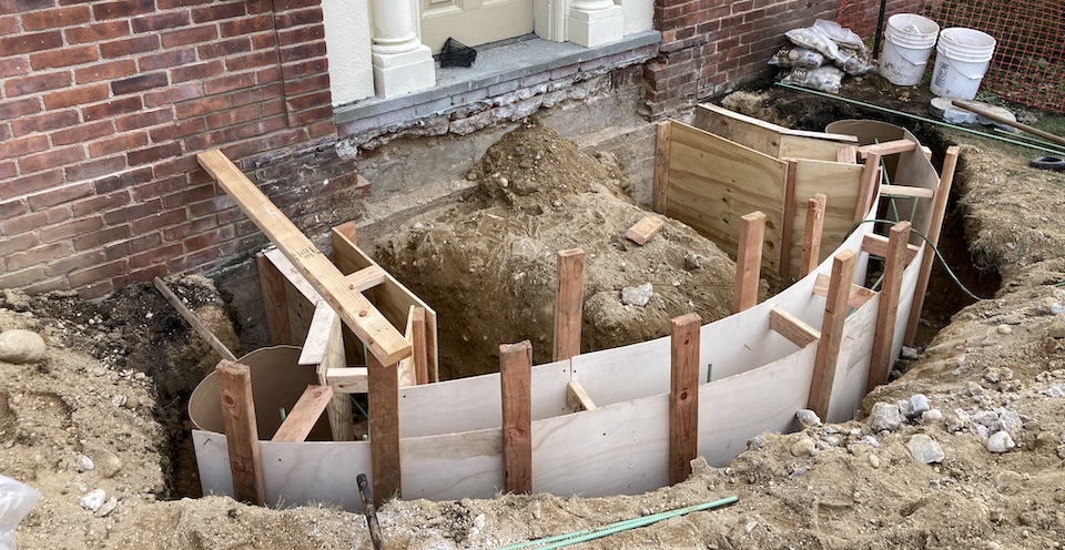 Visitor tour fees provide beneficial funding for a variety of restoration projects, including the recent rebuilding of the Old Orchard Museum front entrance.