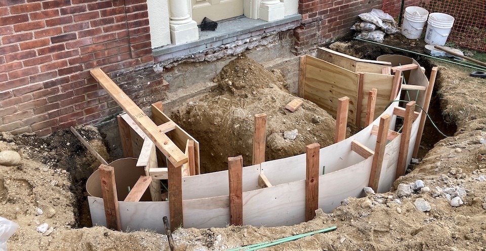 Rebuilding Old Orchard Museum Front Steps