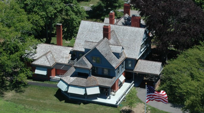 An aerial view of the Theodore Roosevelt Home.