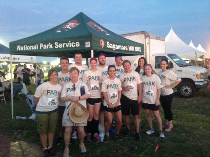 National Park Service team members pose after a 5k at Jones Beach. NPS Photo