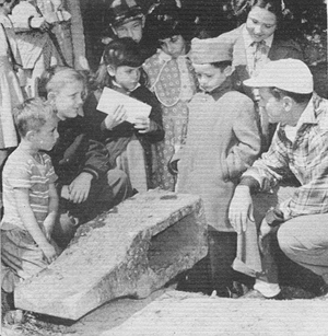 Students with excavated Hammer