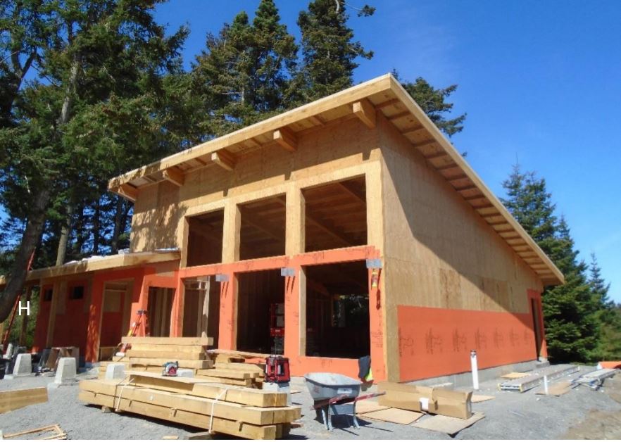 WRB wrapping south to north view A view south to north of front elevation being wrapped with WRB