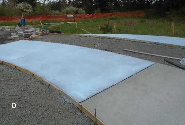 Retarder on concrete causes it to turn blue while curing