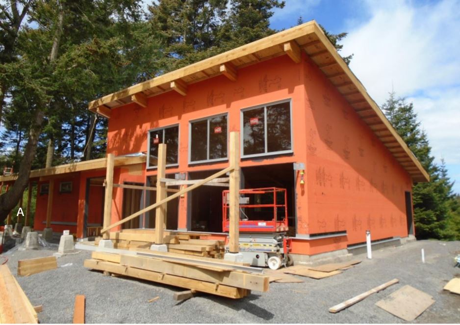 Moisture barrier installation continues Orange water resistant barrier installation nearly complete