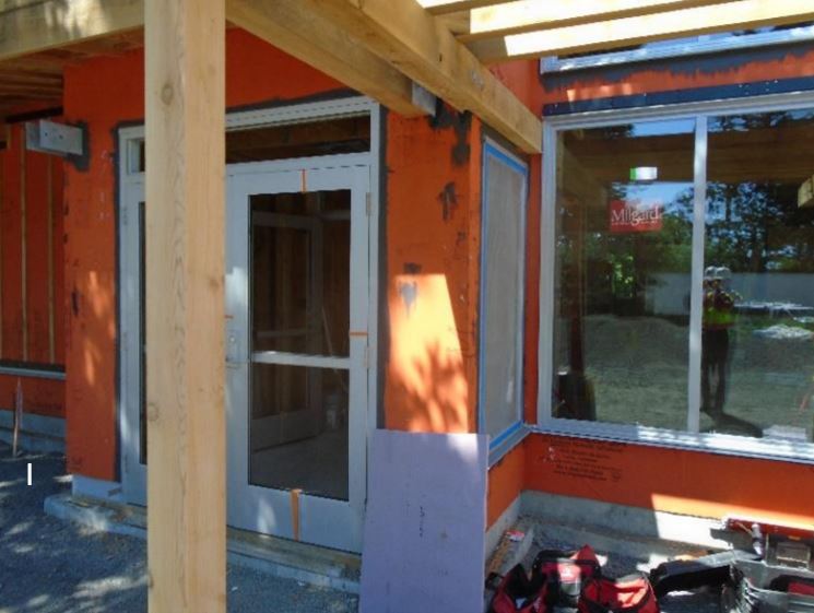 Front entrance doors installed Front entryway doors installed
