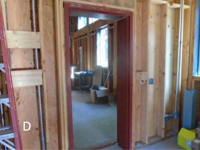 Hollow metal door frames Hollow metal door frames are being installed