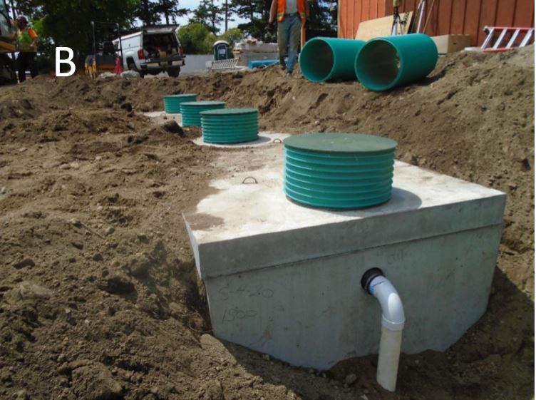 Septic tanks installed and connected