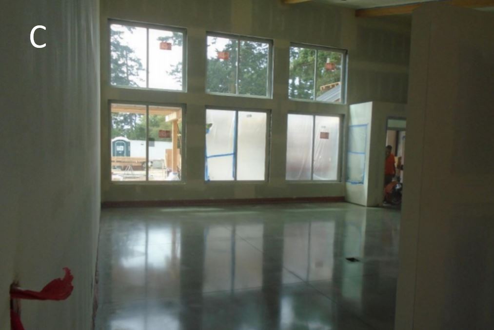 Inside photo revealing the polished concrete floor